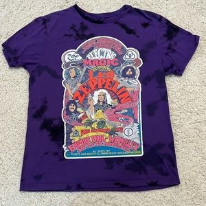 LED ZEPPELIN ELECTRIC MAGIC M purple tie-dye concert T-shirt